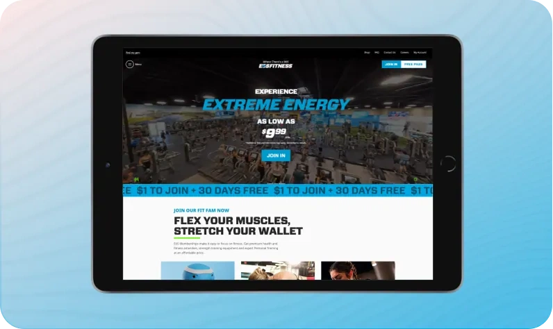 Essfitness interface