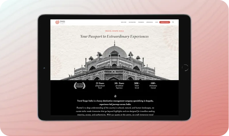 Travel Scope interface