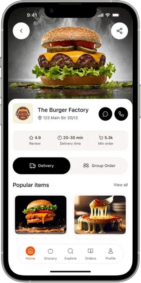 Food Delivery App Right