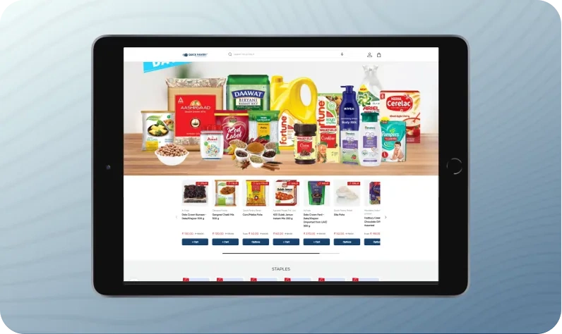 Quick Pantry interface